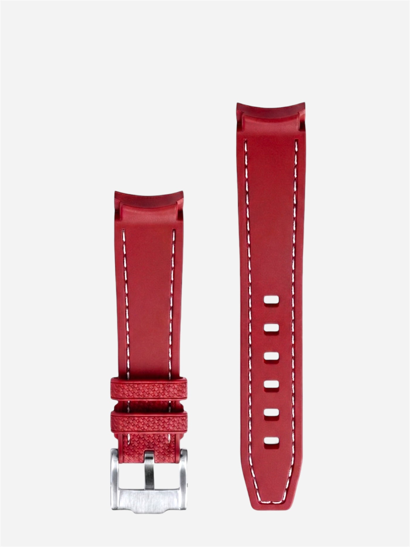 Red Stitch Rubber Strap for Omega x Swatch Mission to Mars