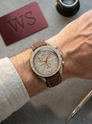 Dark Brown Stitch Rubber Strap for Omega x Swatch Mission to Jupiter