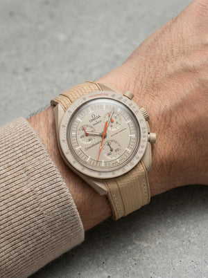 Light Brown Stitch Rubber Strap for Omega x Swatch Mission to Jupiter