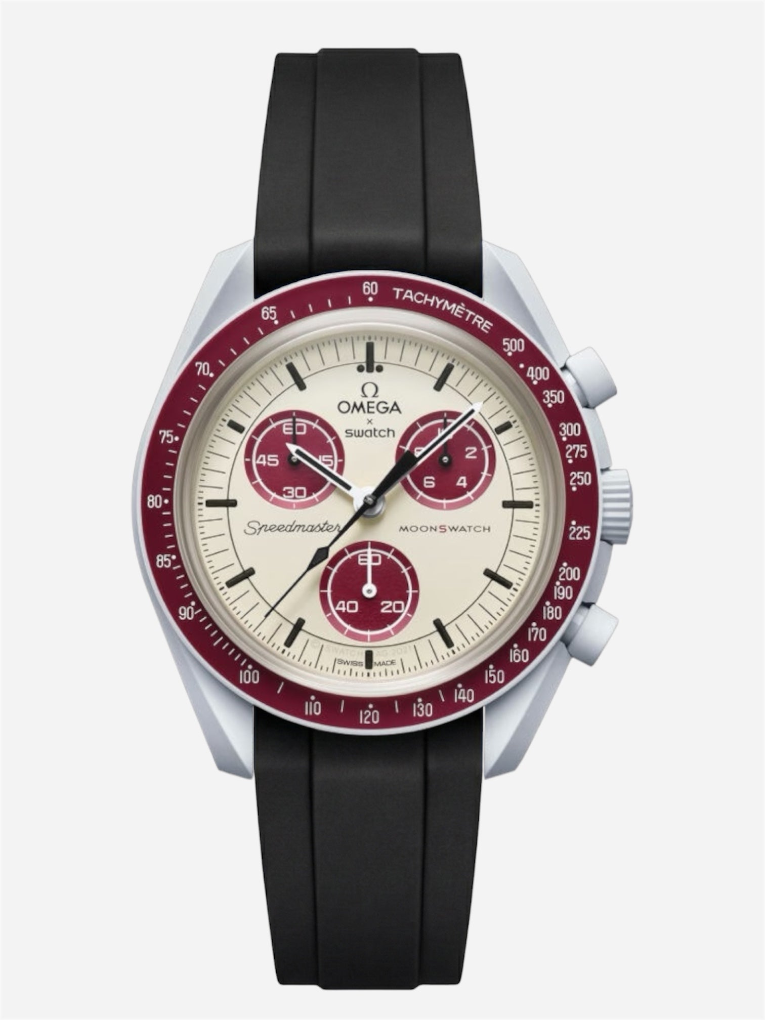 Black Rubber Strap for Omega x Swatch Mission to Pluto