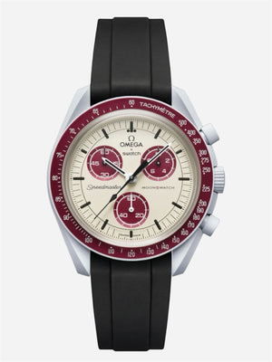 Black Rubber Strap for Omega x Swatch Mission to Pluto