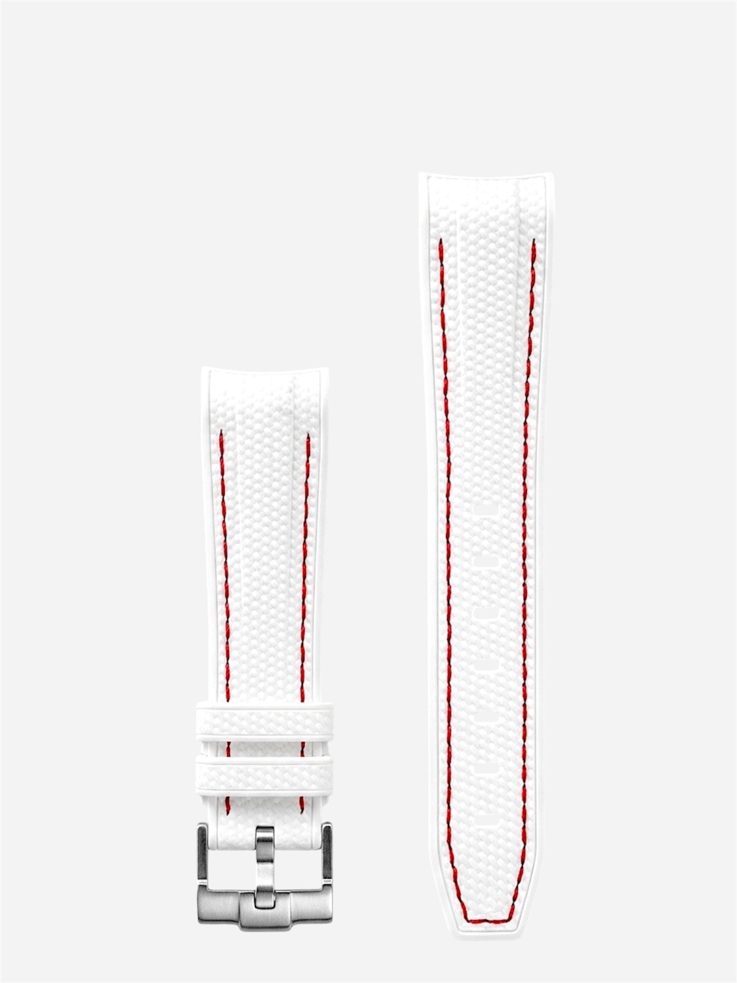 White Stitch Rubber Strap for Omega x Swatch Mission to Mars
