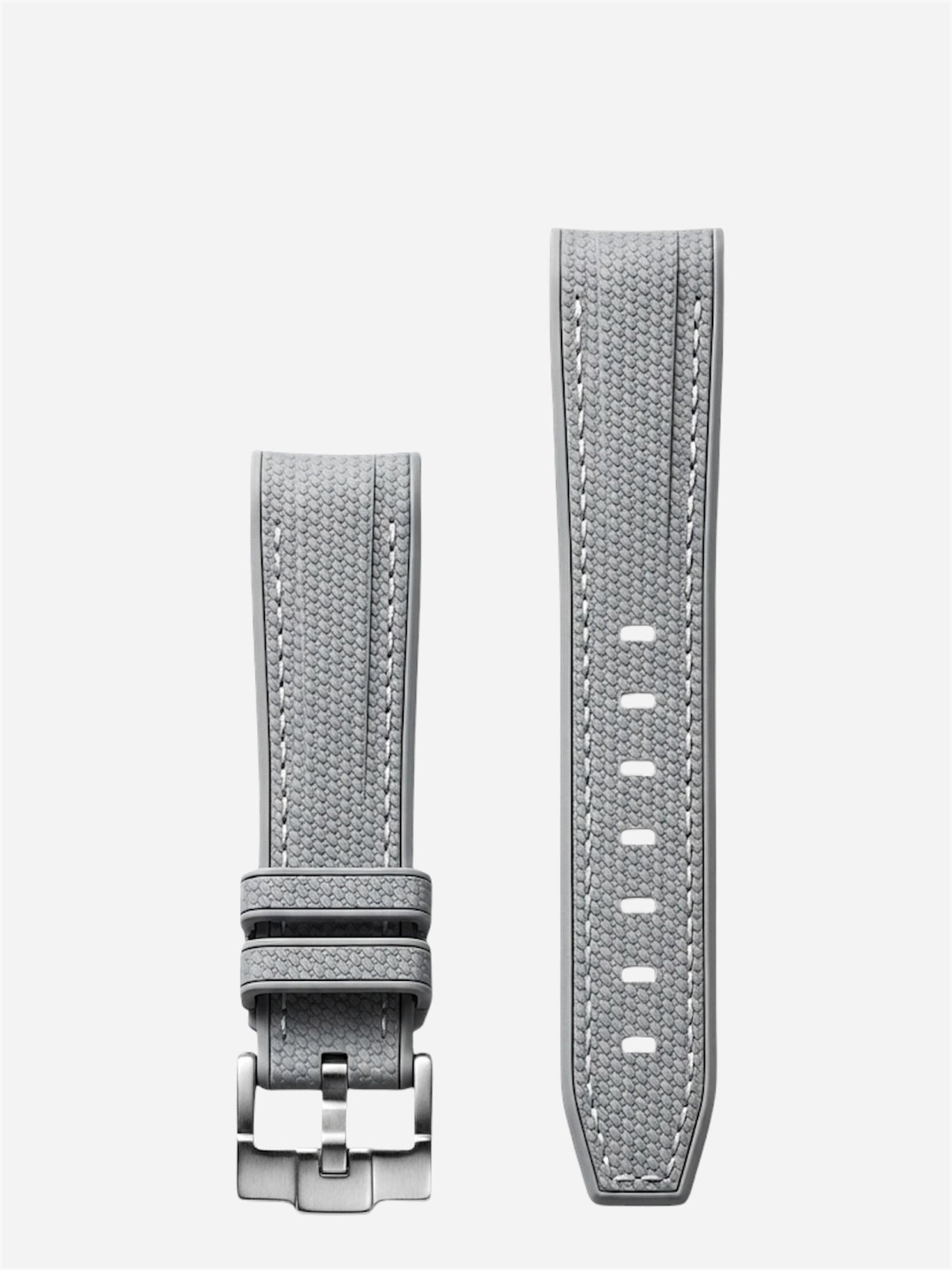 Light Gray Stitch Rubber Strap for Omega x Swatch Mission to Pluto