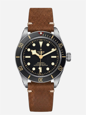 Genuine Brown Leather Strap for Tudor Black Bay 58 Black