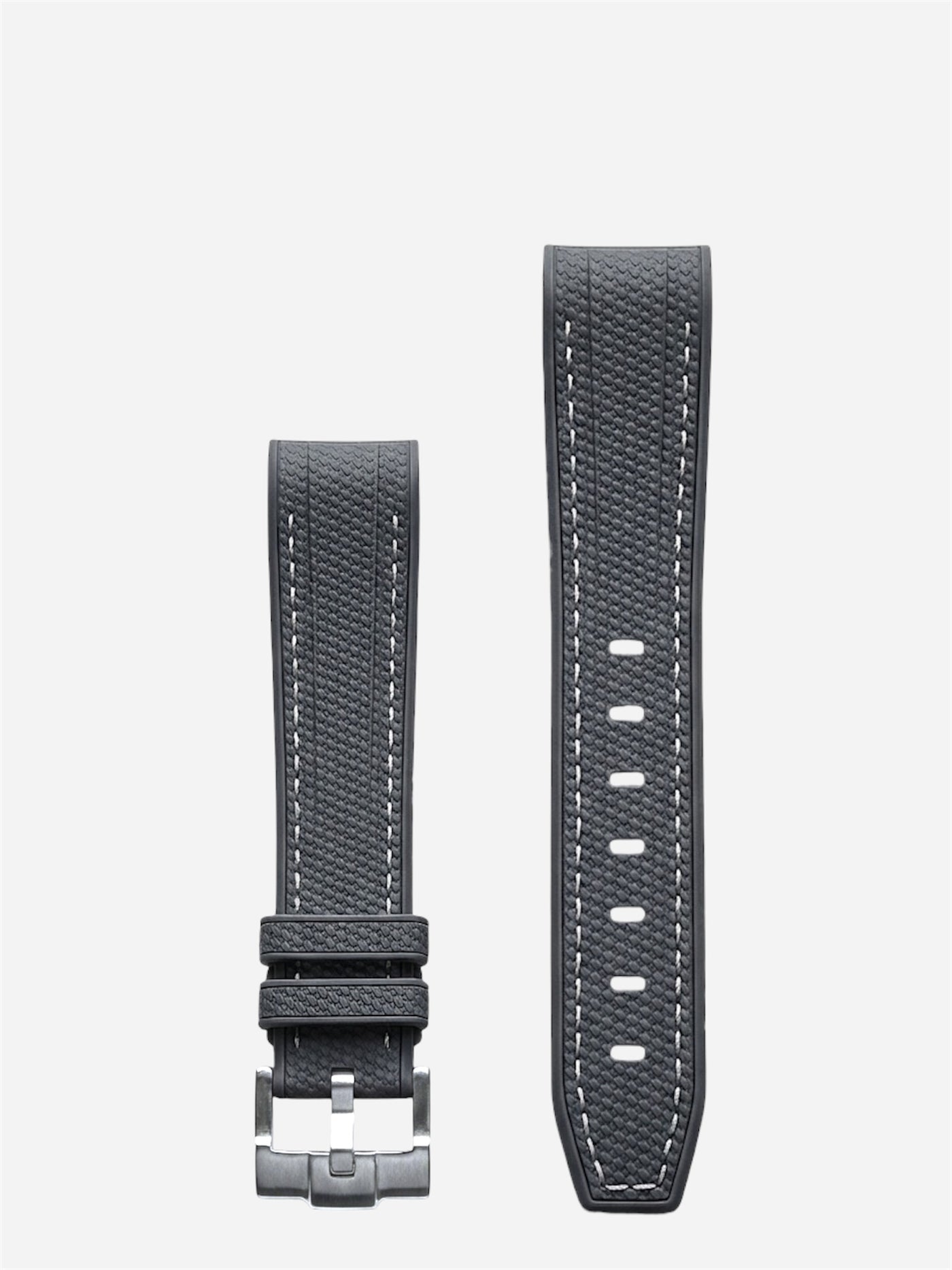 Dark Gray Stitch Rubber Strap for Omega x Swatch Mission to Moon