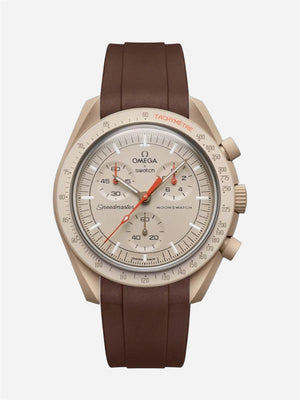 Brown Rubber Strap for Omega x Swatch Mission to Jupiter