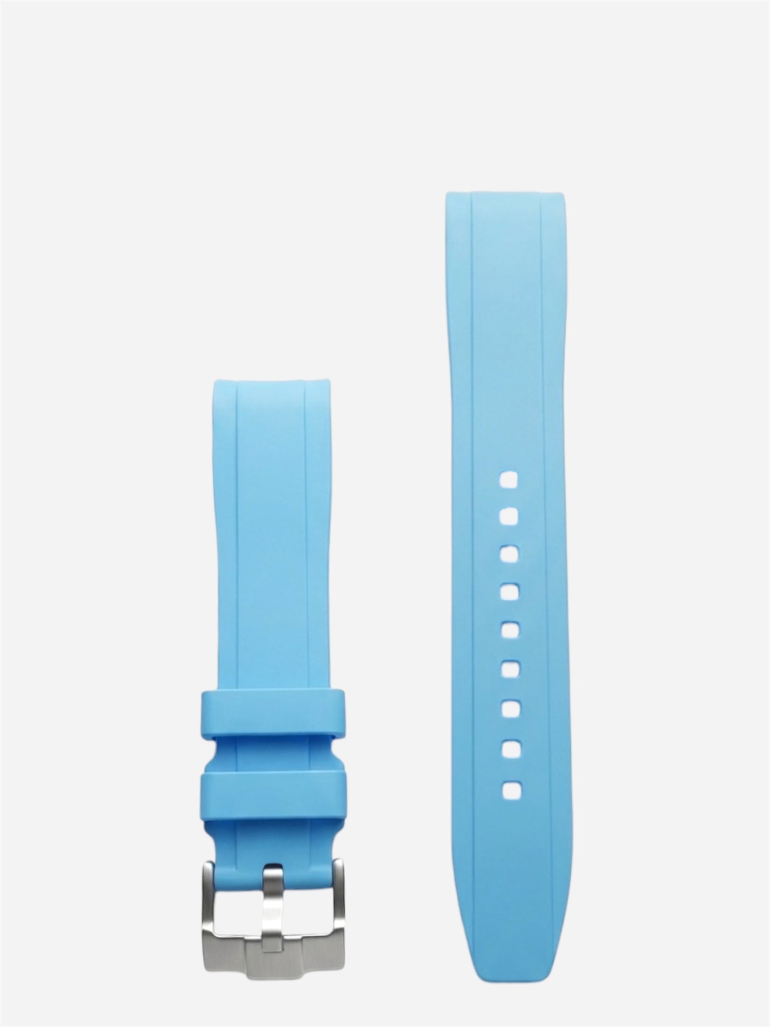 Light Blue Rubber Strap for Omega x Swatch Mission to Uranus