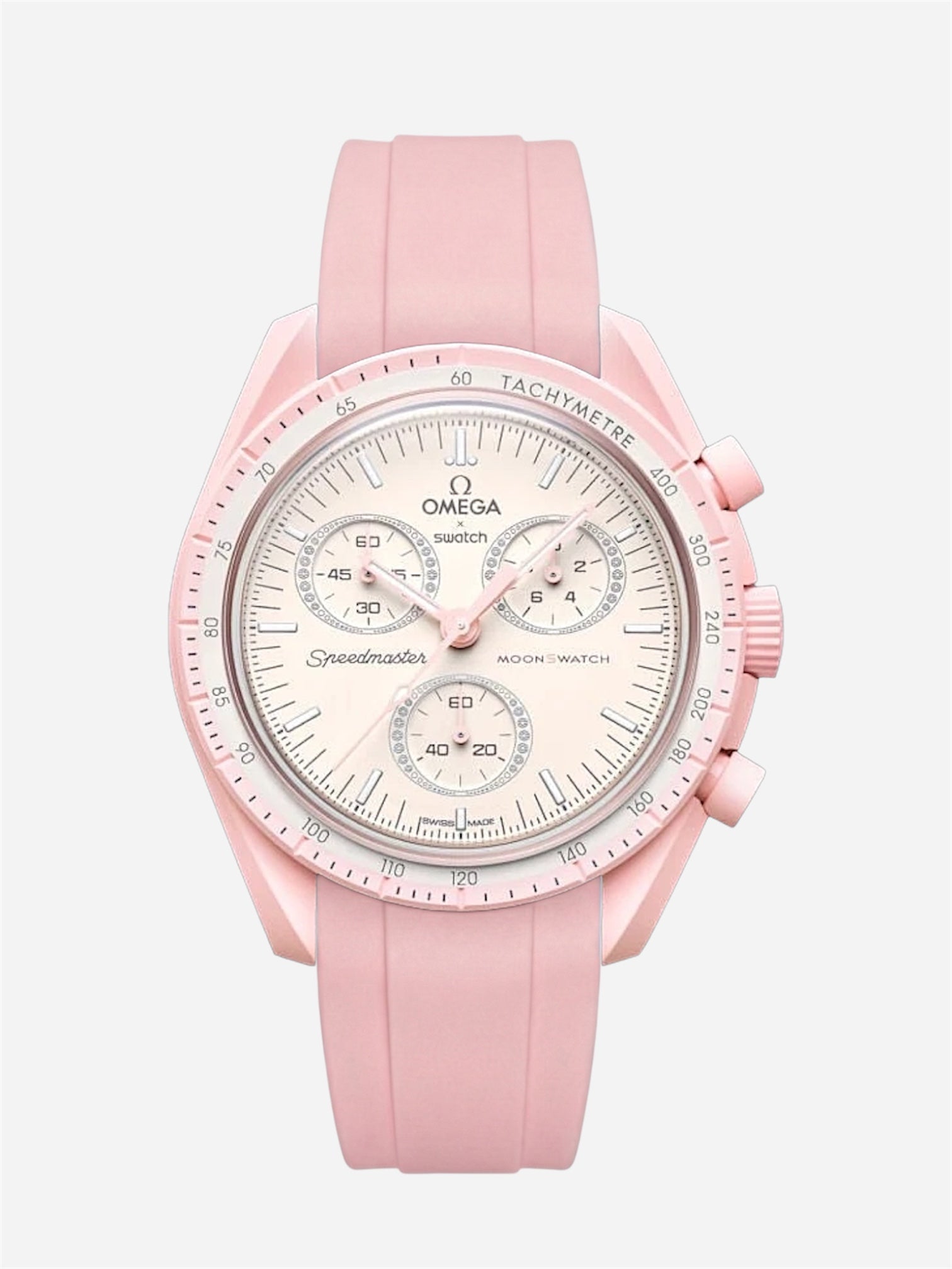 Pink Rubber Strap for Omega x Swatch Mission to Venus