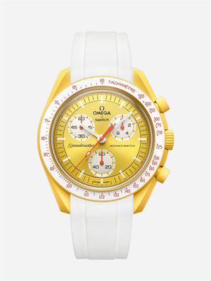 White Rubber Strap for Omega x Swatch Mission to Sun