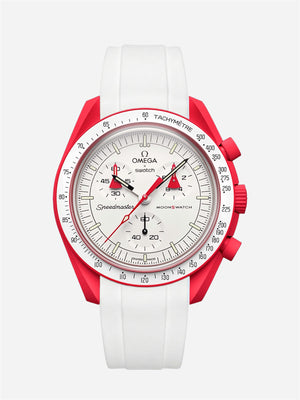 White Rubber Strap for Omega x Swatch Mission to Mars