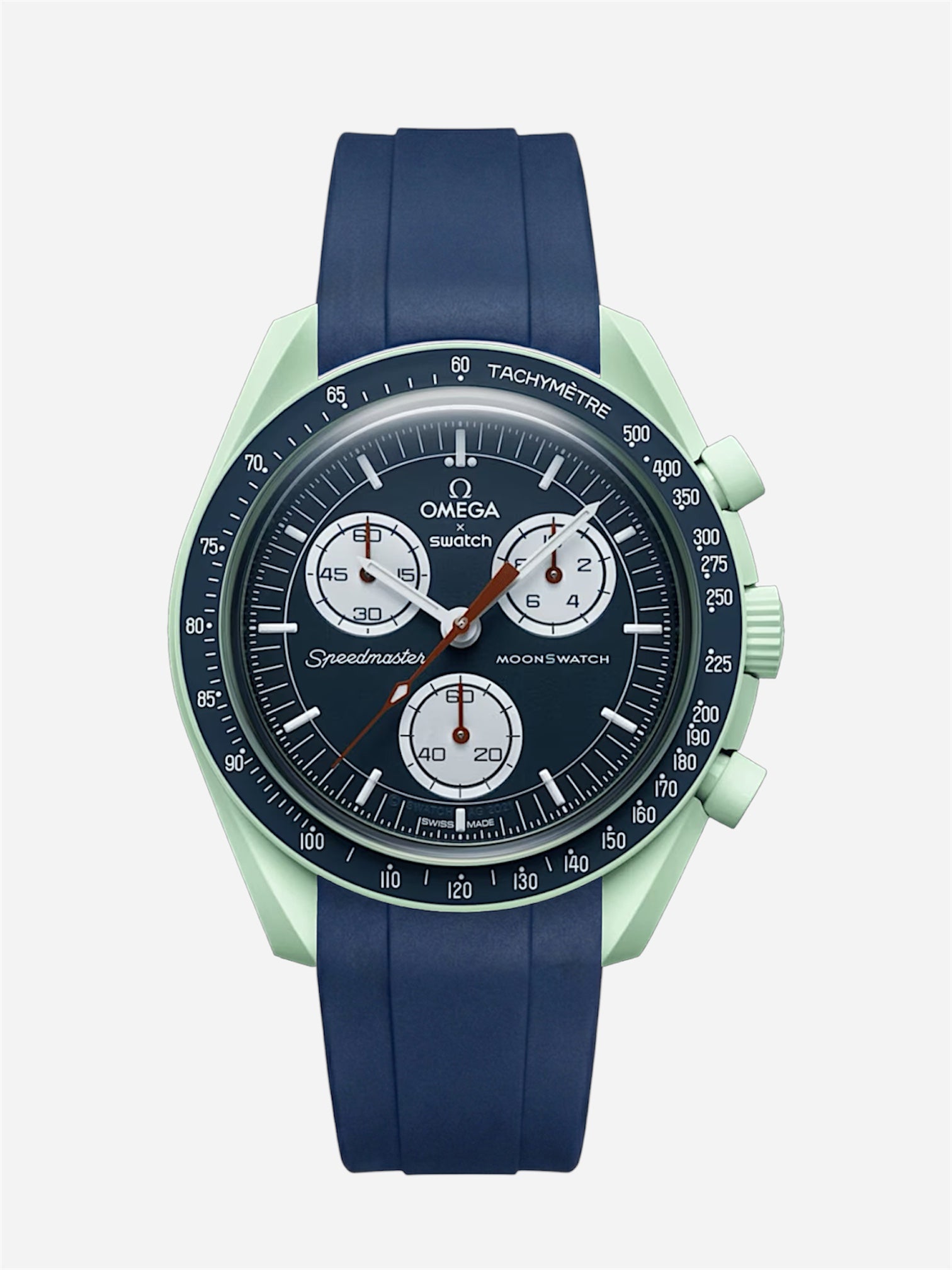 Dark Blue Rubber Strap for Omega x Swatch Mission to Earth