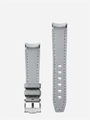 Light Gray Stitch Rubber Strap for Omega x Swatch Mission to Pluto