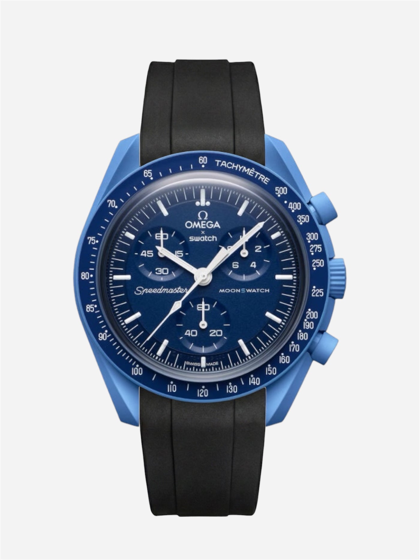 Black Rubber Strap for Omega x Swatch Mission to Neptune