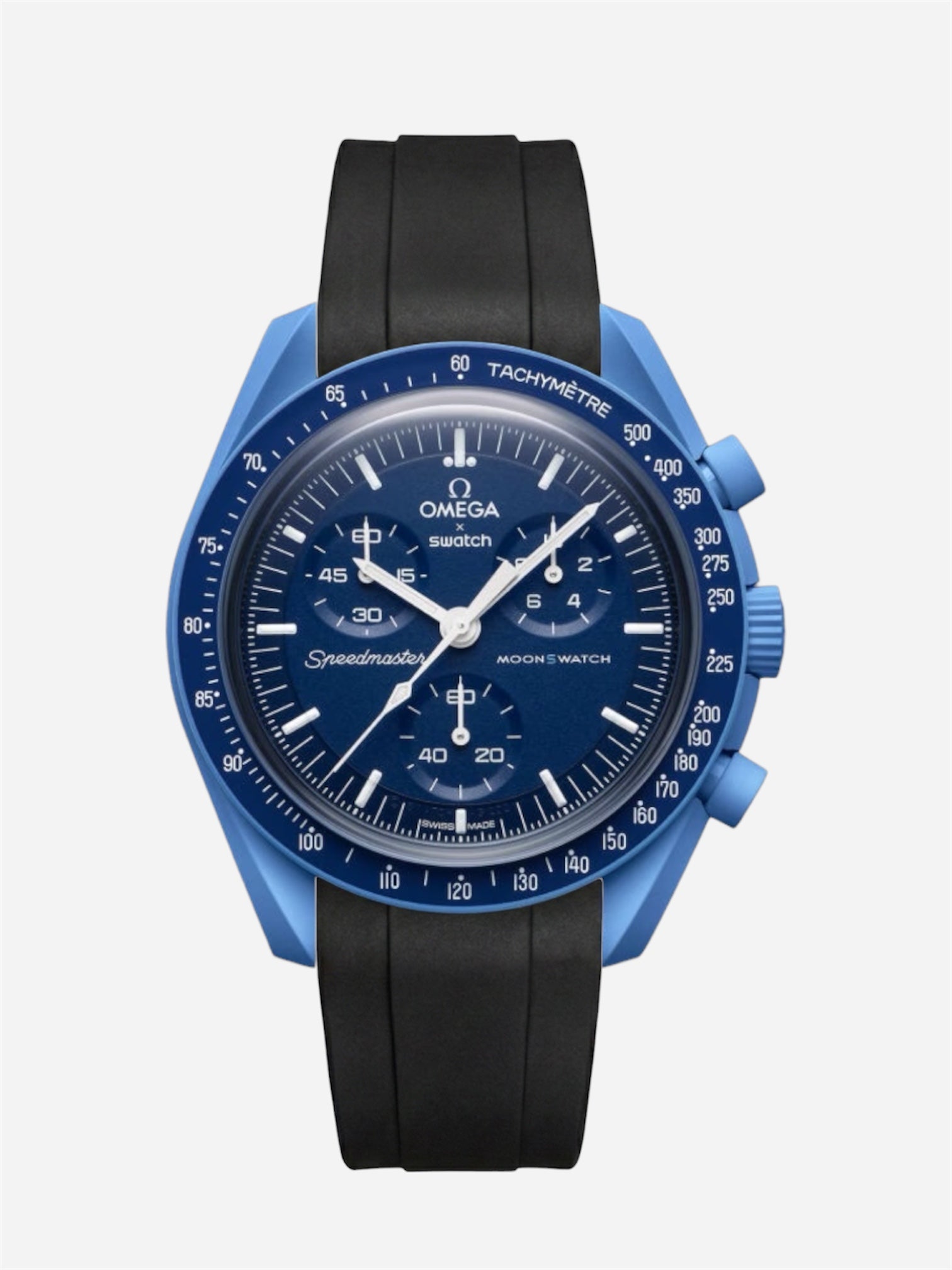 Black Rubber Strap for Omega x Swatch Mission to Neptune