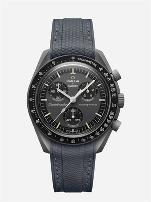 Gray Stitch Rubber Strap for Omega x Swatch Mission to Mercury
