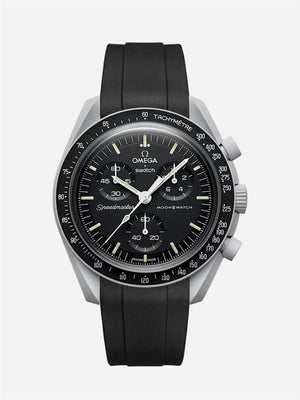 Black Rubber Strap for Omega x Swatch Mission to Moon